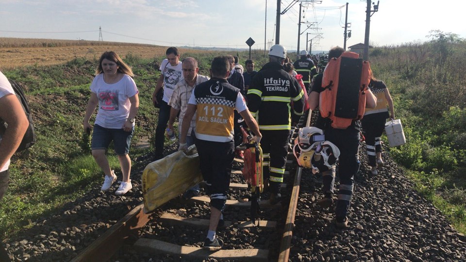 Tekirdağ, Tekirdağ tren kazası, Tekirdağ tren kazası görüntüleri