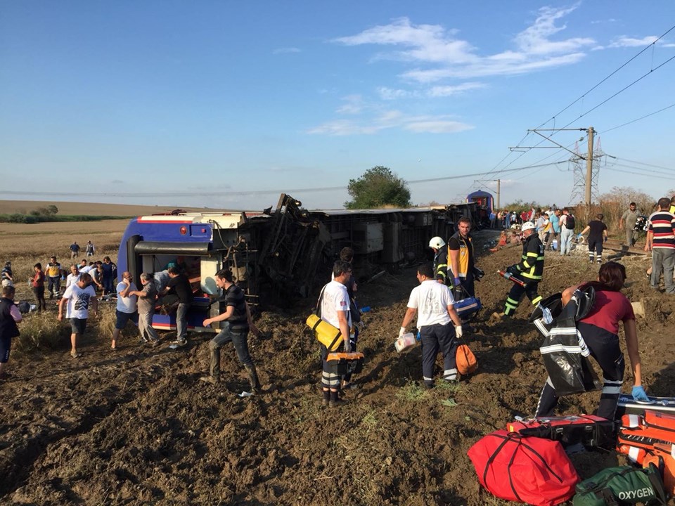 Tekirdağ, Tekirdağ tren kazası, Tekirdağ tren kazası görüntüleri