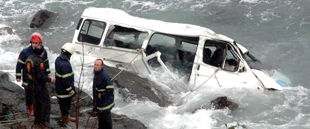 Trabzon’da minibüs denize uçtu, 2 ölü