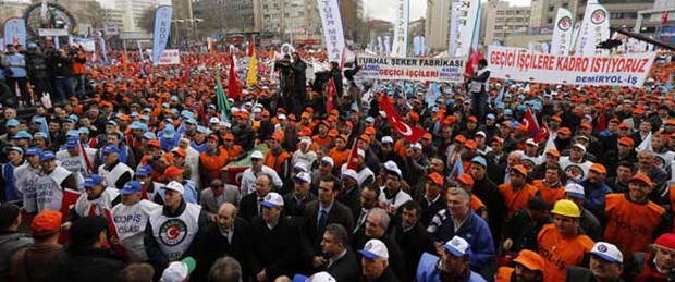 Türk-İş'ten Ankara'da miting