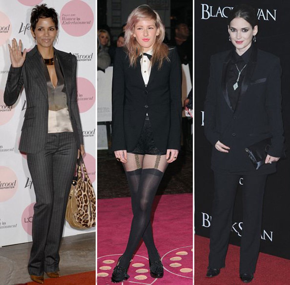 Halle Berry takım elbiseyle Los Angeles’ta, Ellie Goulding papyon ve smokinle Burlesque’nun Londra galasında, Winona Ryder Black Swan’ın New York galasında