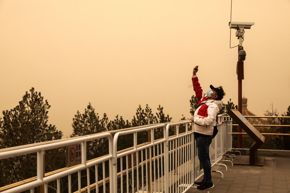 Çin’in başkenti Pekin’de son 10 yılın en büyük kum fırtınası - 14