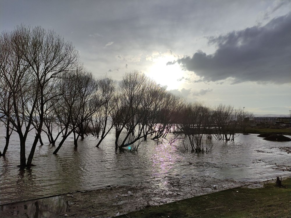 Kura Nehri üçüncü kez taştı: Ova göle döndü - 6