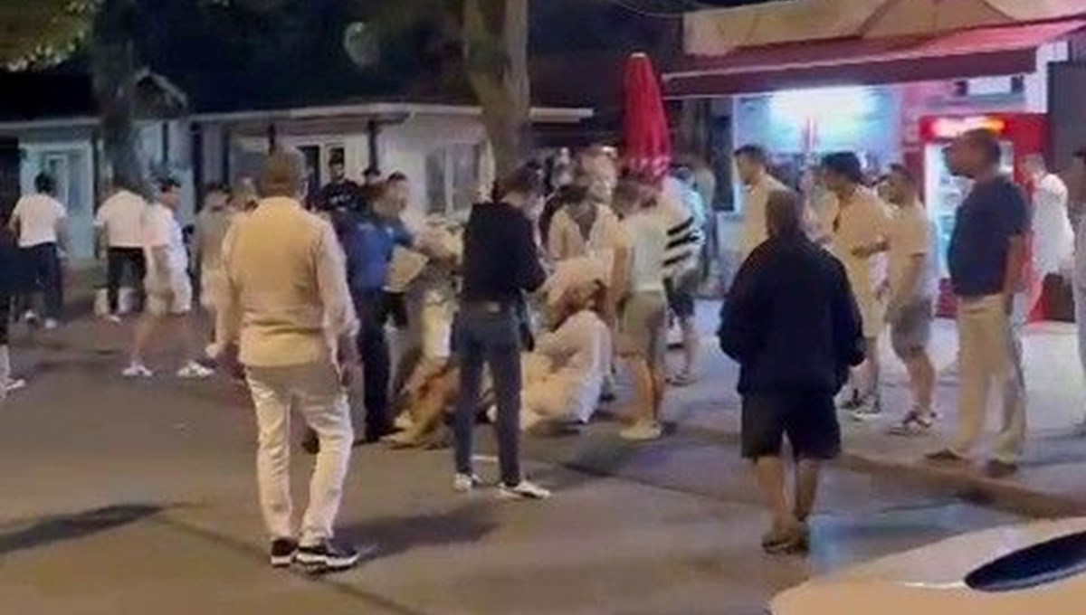 Kınalıada'da iki grup tekmeli yumruklu kavga etti! Polis havaya ateş açarak ayırdı