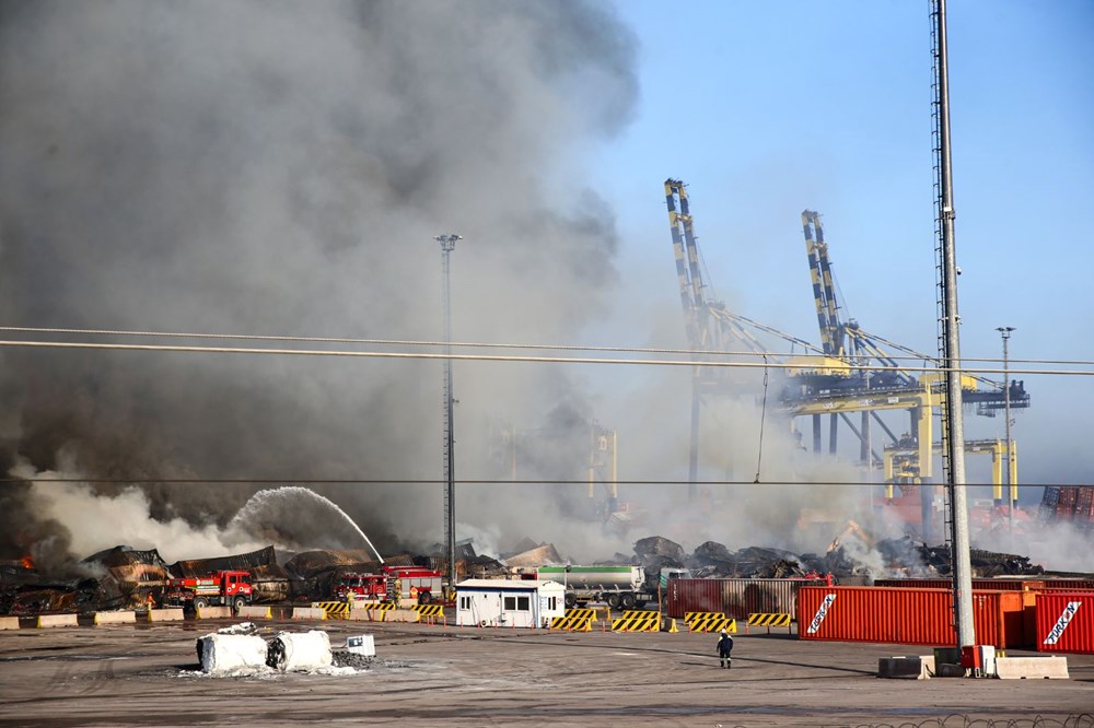İskenderun Limanı'nda soğutma çalışması devam ediyor - 7