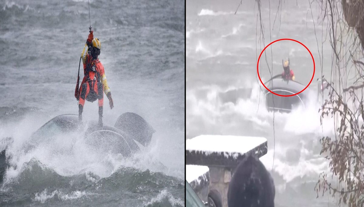Niagara Şelalesi'nde drone destekli kurtarma operasyonu