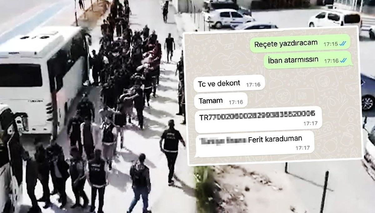 WhatsApp’tan uyuşturucu reçetesi yazdırdılar: 36 kişi tutuklandı WhatsApp’tan uyuşturucu reçetesi yazdırdılar: 36 kişi tutuklandı
