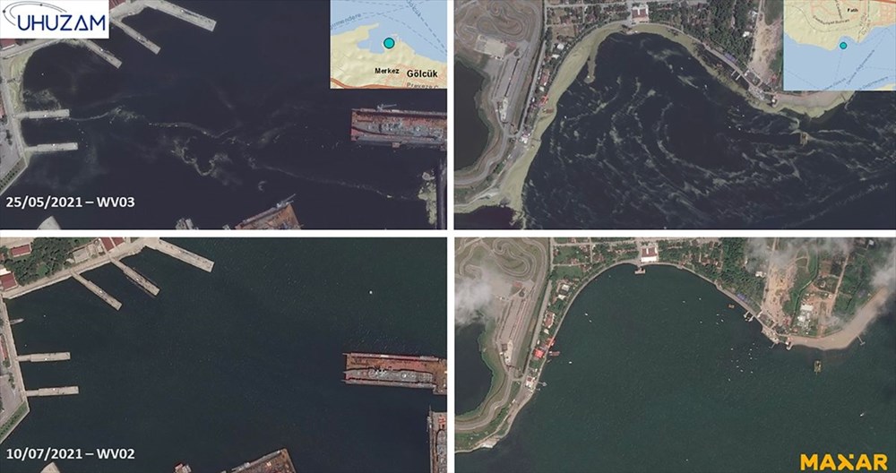 Müsilaj seferberliği sonuç verdi: Marmara Denizi'nde son durum uzaydan görüntülendi - 1