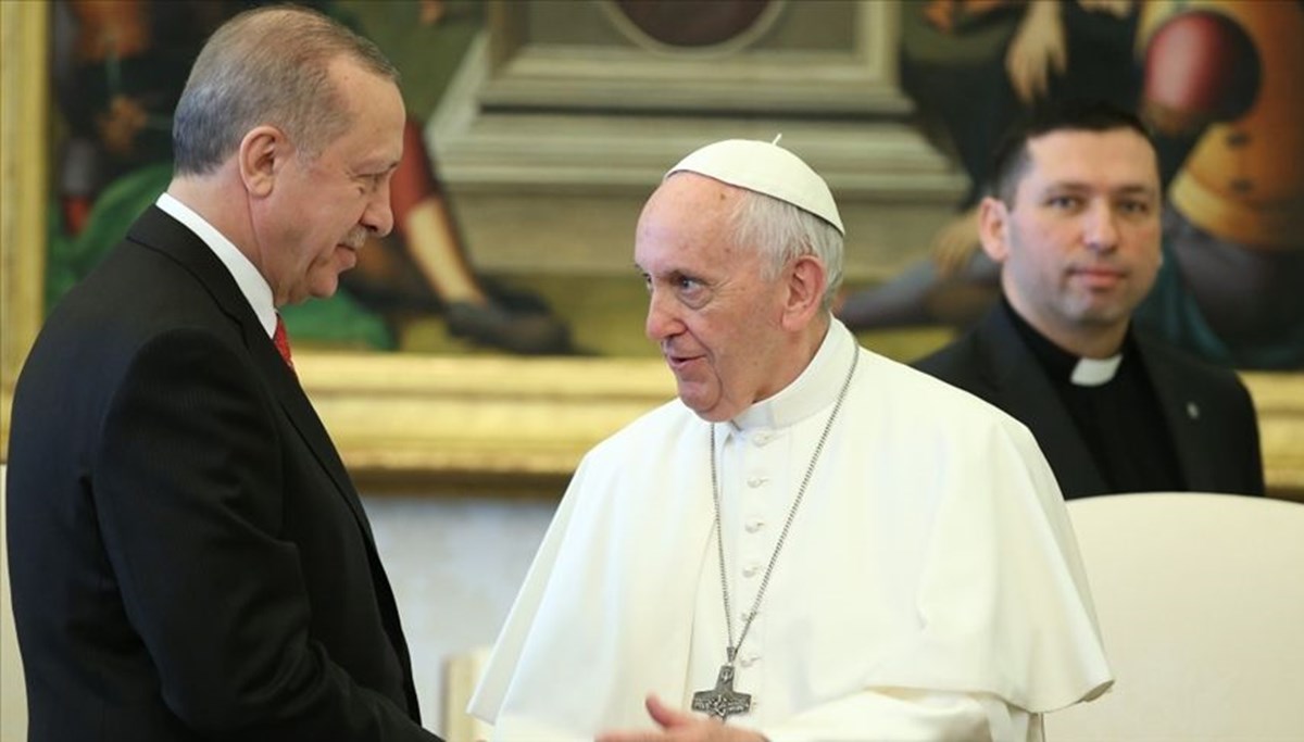 Erdoğan ile Papa Gazze'yi görüştü (Vatikan Büyükelçisi Göktaş'tan açıklama)