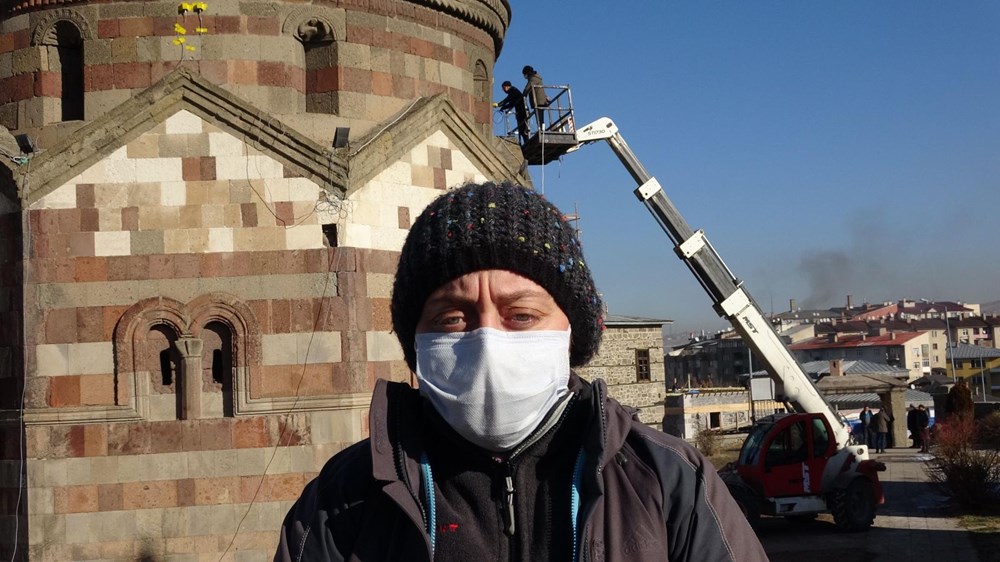 800 yıllık Üç Kümbetler'in hareketliliği sensörlerle inceleniyor - 6