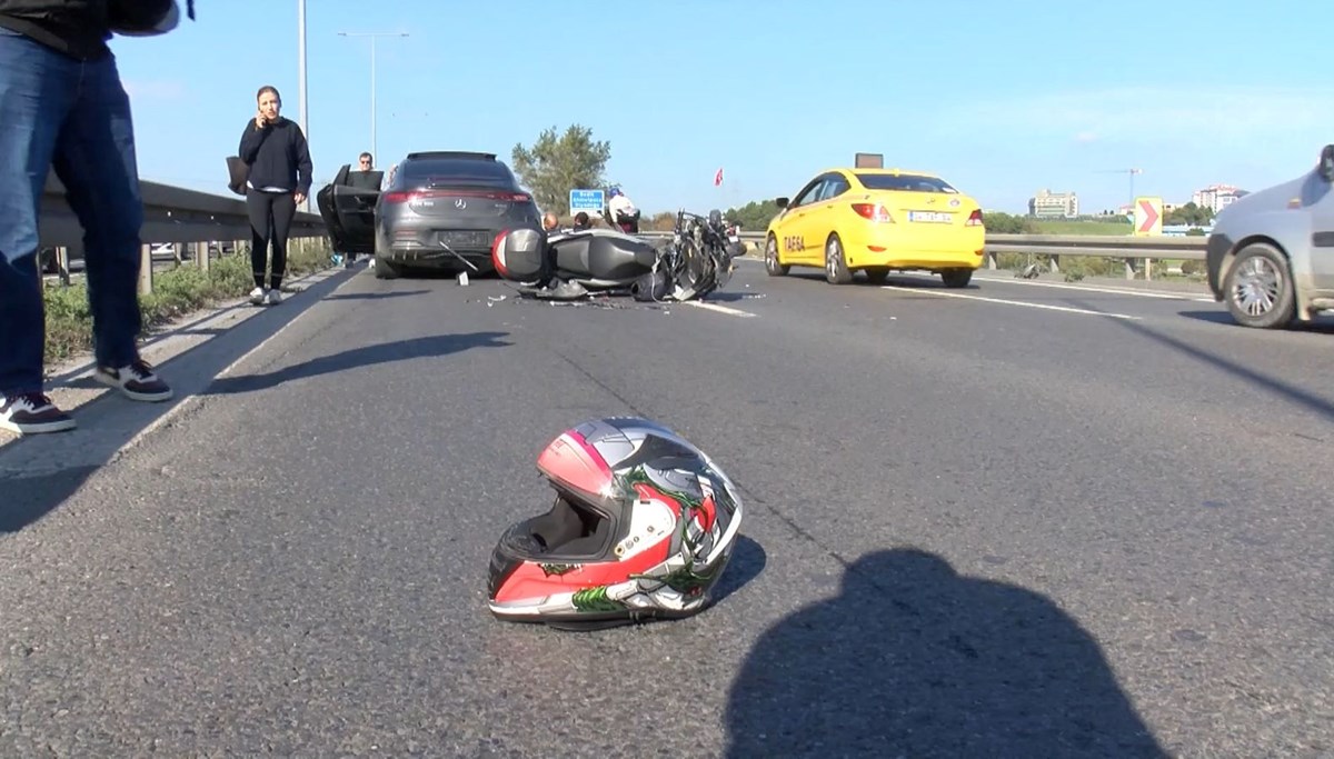 Eyüpsultan'da motosiklet kazası