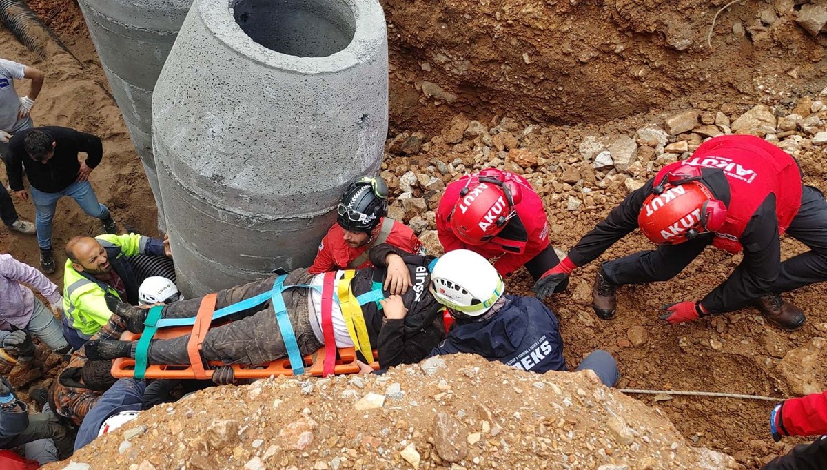 Bodrum’da inşaatta toprak kayması: 2 işçi yaralı