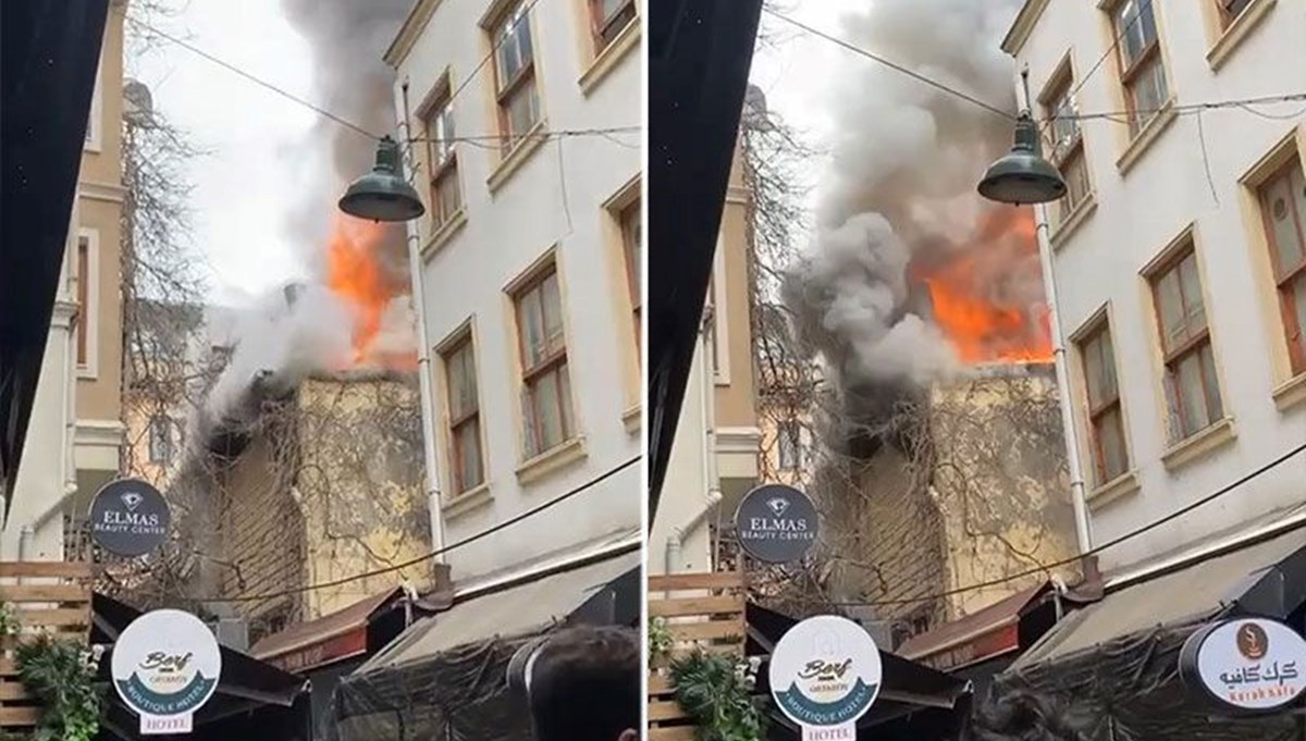 Ortaköy'de restoranda yangın