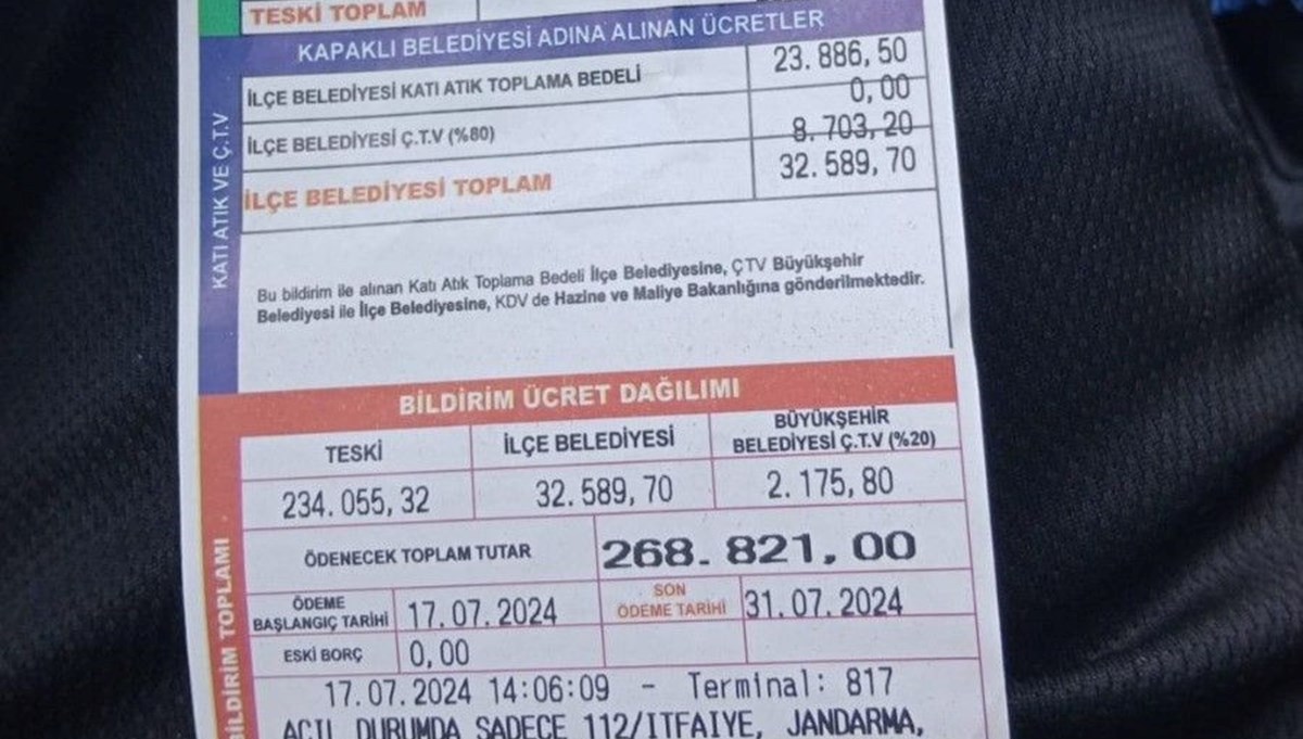 Evine gelen 268 bin lira su faturasıyla neye uğradığı şaşırdı: Siz beni toprak ağası mı sandınız?