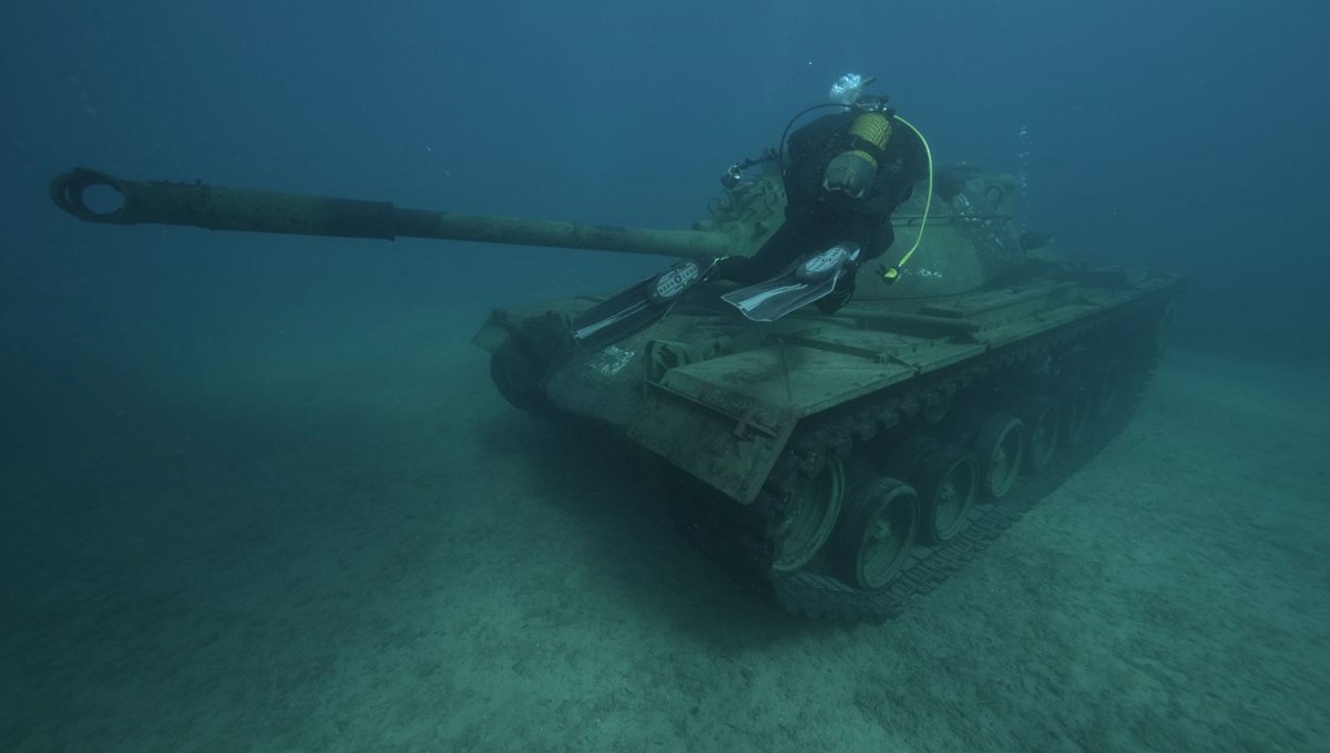 Saros Körfezi'nde tank batırıldı