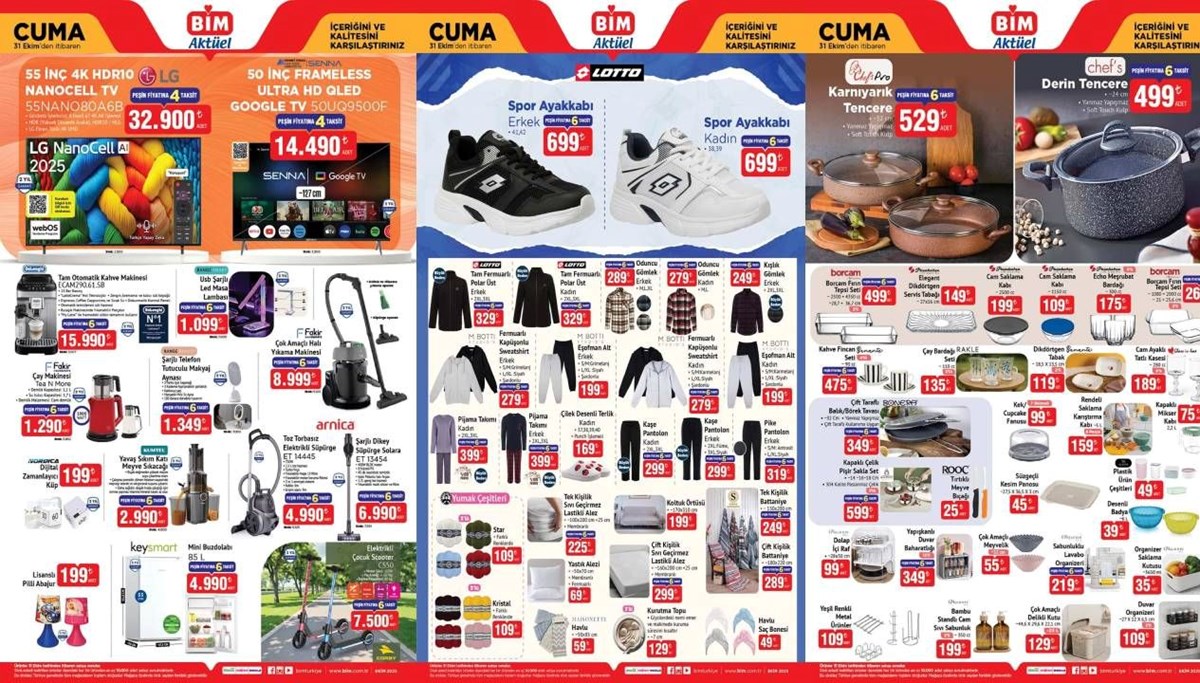 Satışa çıktı: BİM 31 Ekim cuma aktüel ürünler kataloğu 2025