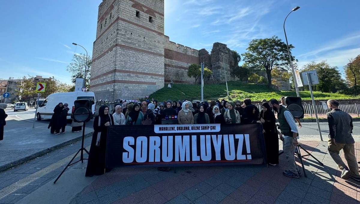 Edirnekapı'da kadına yönelik şiddet protestosu