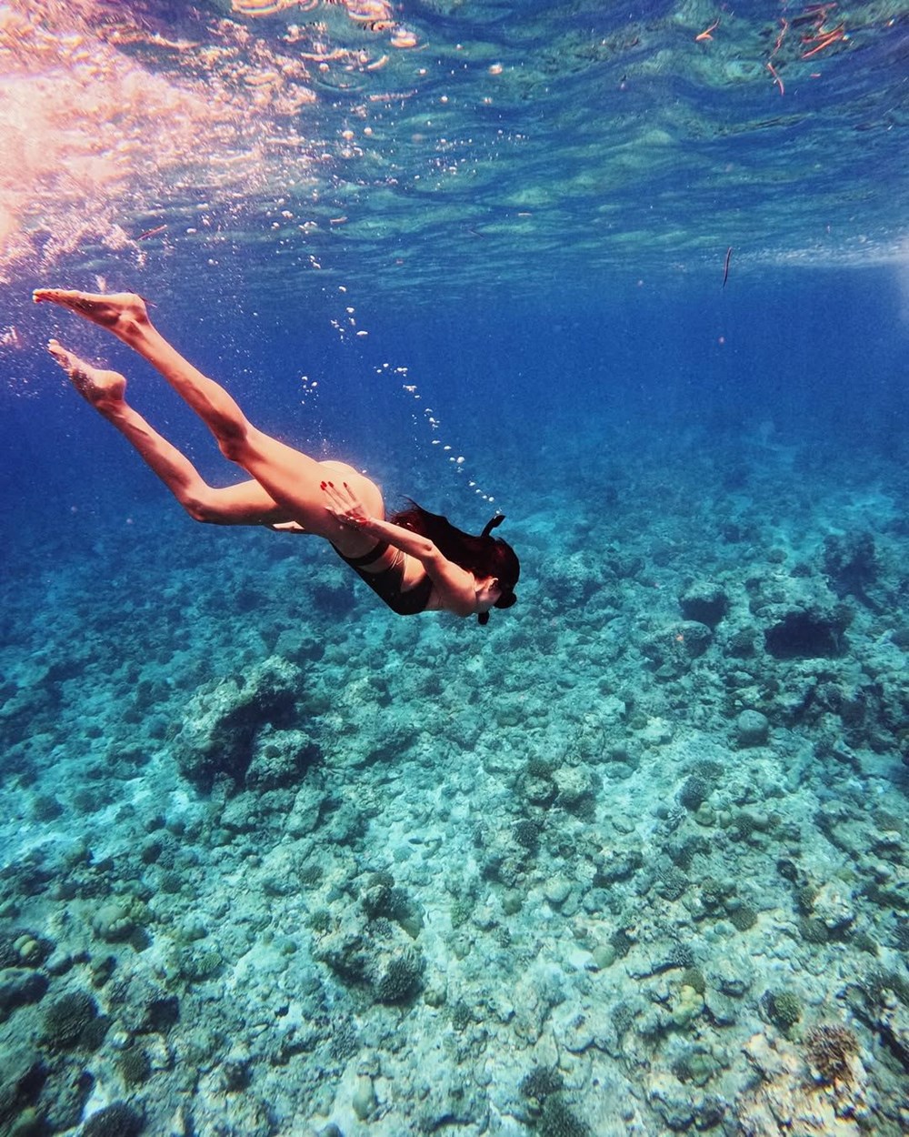 Hande Erçel'in Maldivler tatili: Dalış yaptığı anları paylaştı - 4