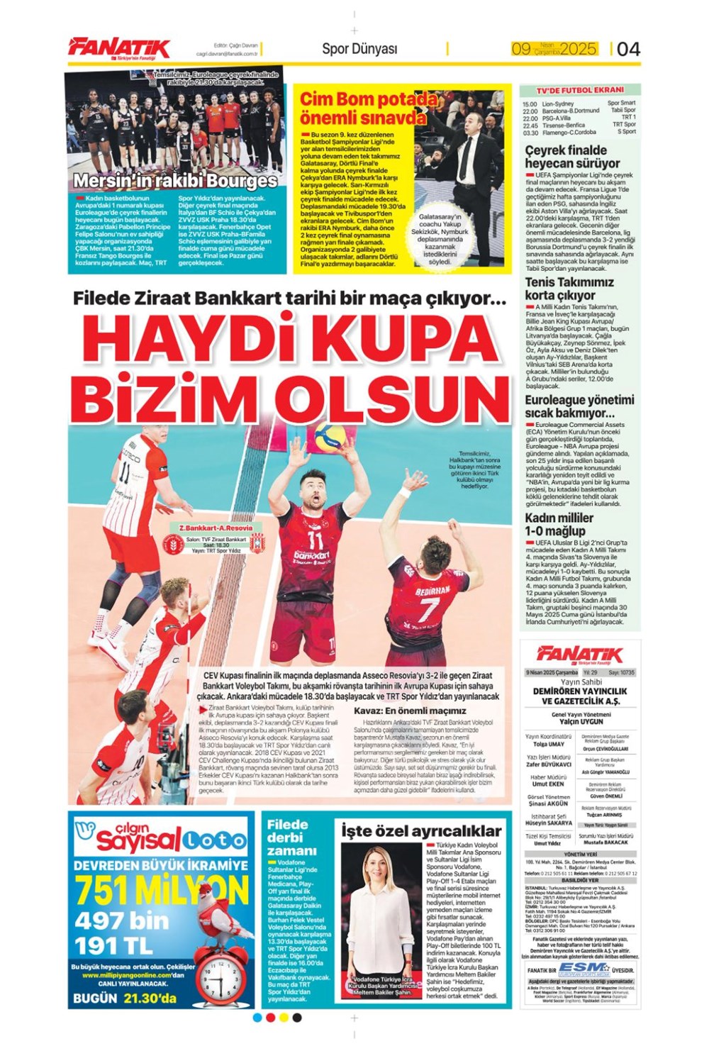"Kevin De Bruyne derbisi" (9 Nisan 2025 spor manşetleri) - 6