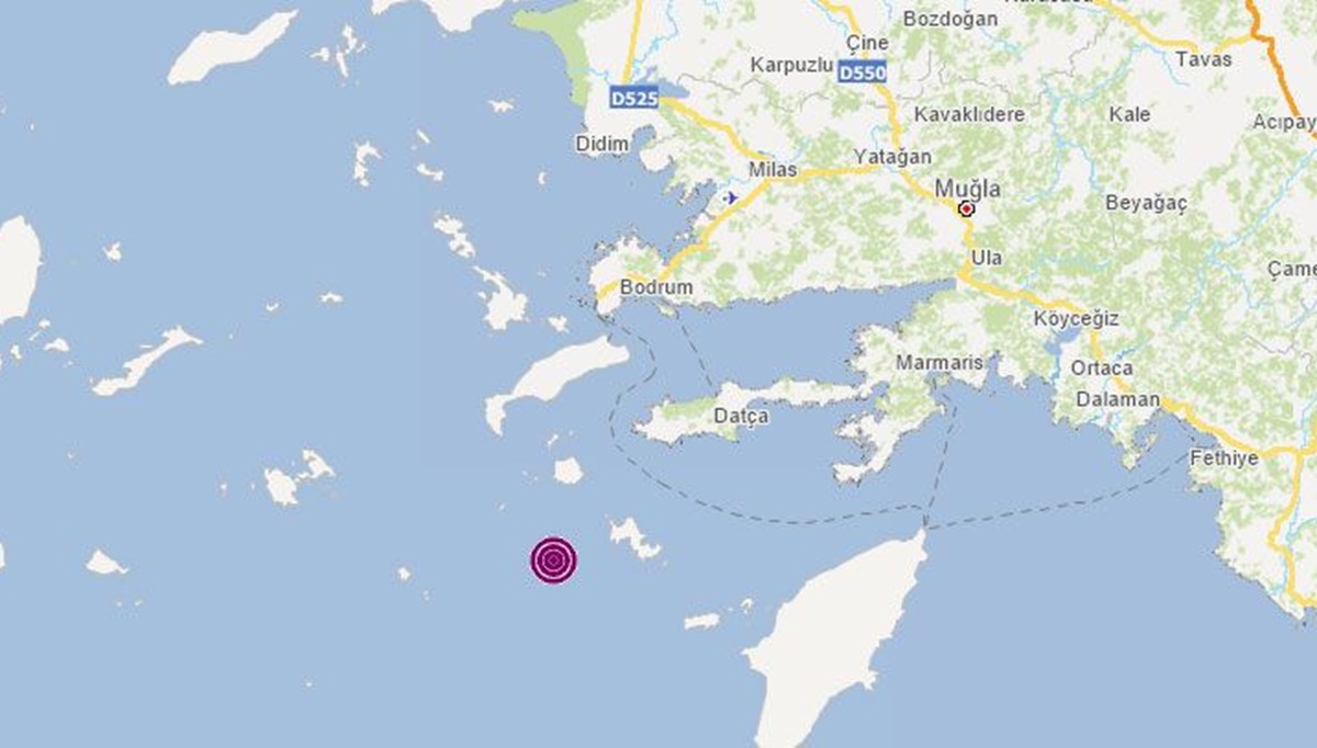 SON DAKİKA: Datça açıklarında 4,2 büyüklüğünde deprem