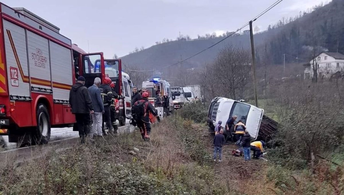 Ordu'da yağış nedeniyle kaza: 4 yaralı