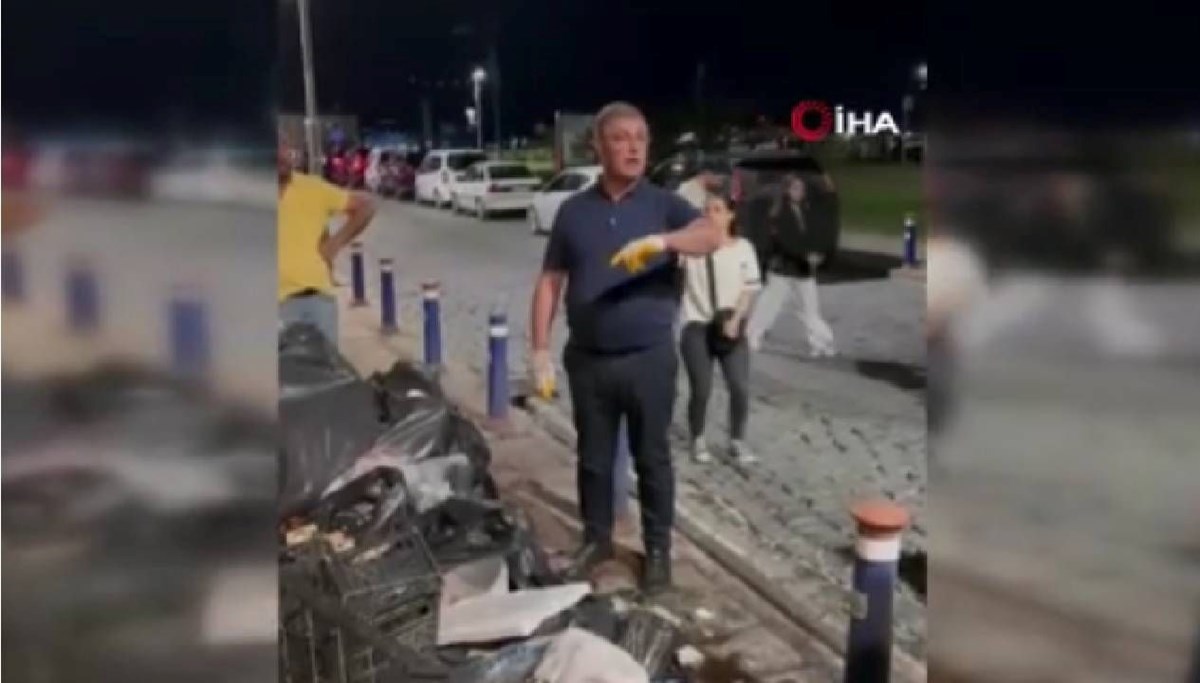 İzmir'de grev: Başkan çöp topladı