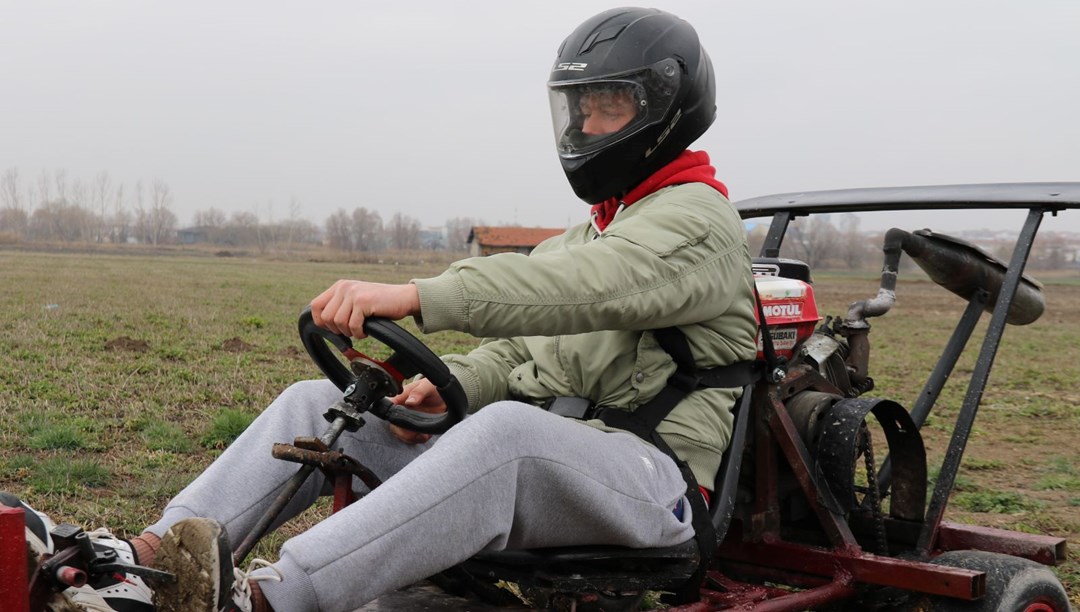 Hurda malzemeler ile yaptığı araç saatte 100 kilometre hıza ulaşıyor: Satmam için 50 bin TL teklif ettiler