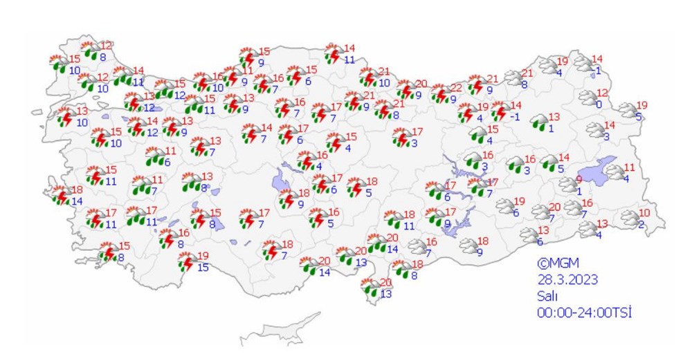54 il için sarı kodlu uyarı (Meteoroloji'den haftalık hava durumu raporu) - 6