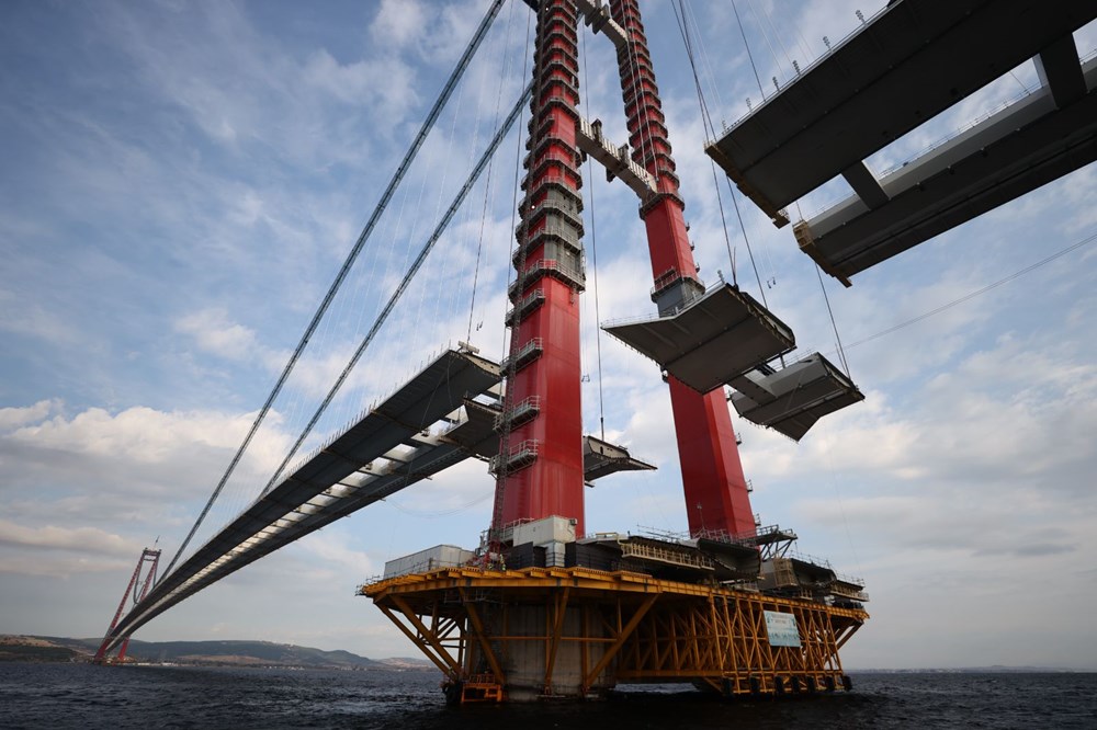 1915 Çanakkale Köprüsü 318 metre yükseklikten görüntülendi - 1