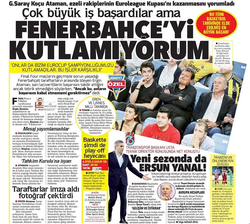 Ergin Ataman: Fenerbahçe'yi kutlamıyorum - 1