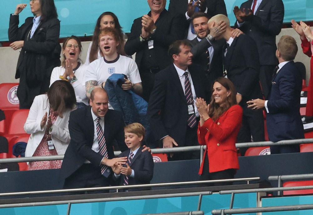 Kraliyet Ailesi, David Beckham ve Ed Sheeran EURO 2020 İngiltere-Almanya Maçı tribününde - 2