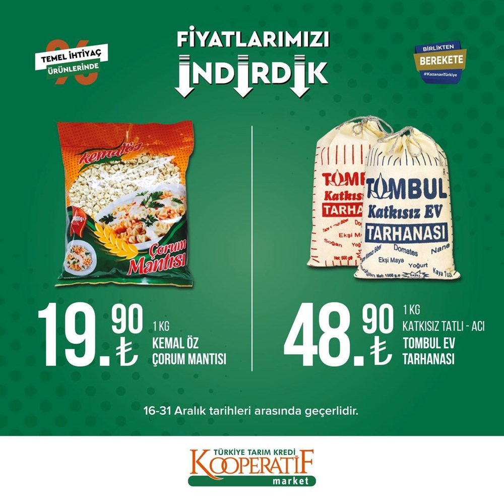 Tarım Kredi Kooperatif Market yeni indirimli ürünler listesini yayınladı (16-31 Aralık güncel indirimli ürünler kataloğu) - 15