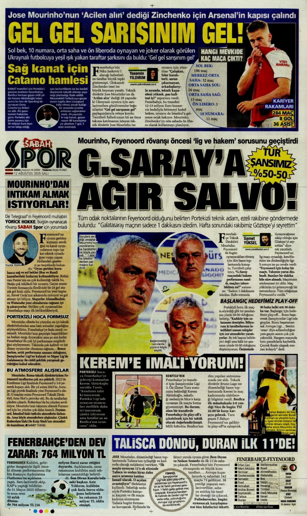 "Altyapıya Osimhen menüsü" (12 Ağustos spor manşetleri) - 20