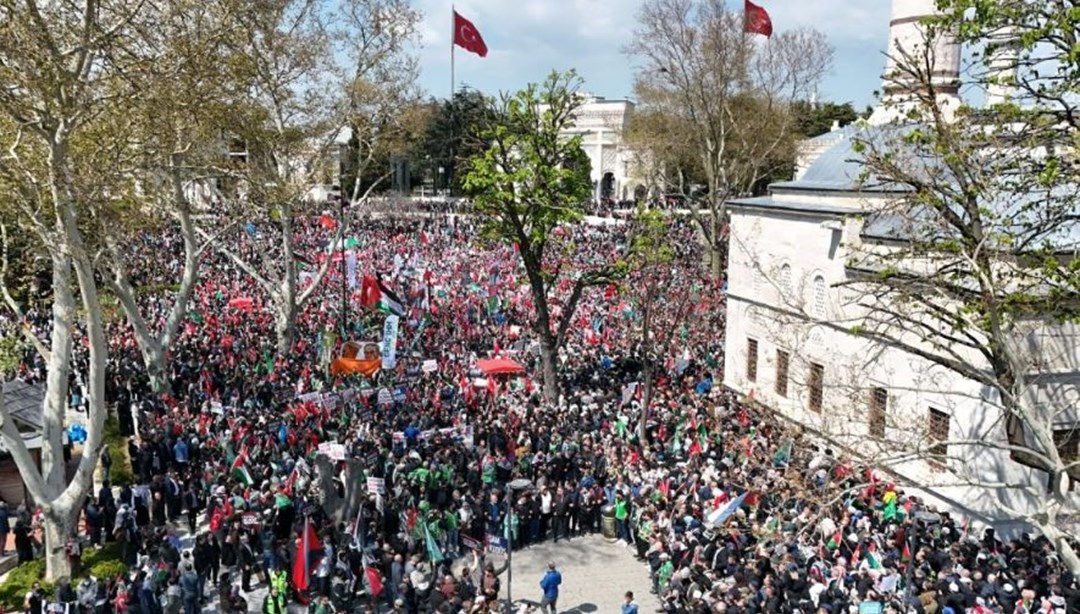 İstanbul'da Gazze yürüyüşü