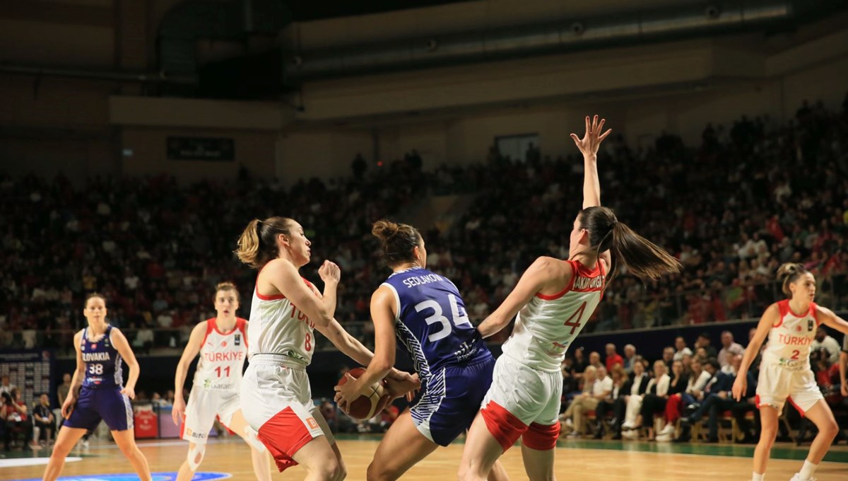 A Milli Kadın Basketbol Takımı, Slovakya'yı farklı geçti