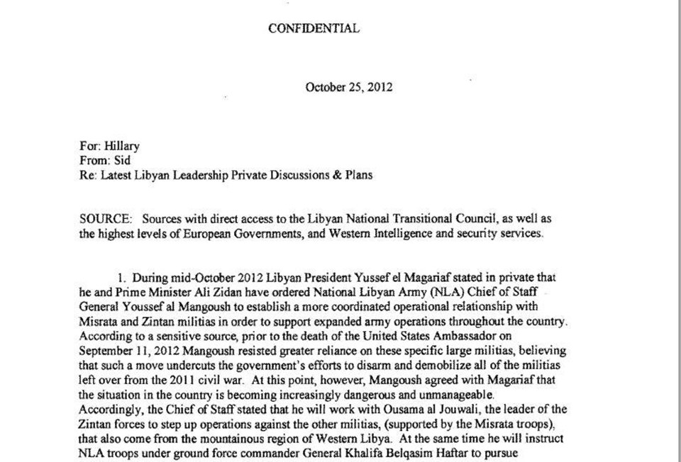 ABD Dışişleri Bakanlığı, Clinton'ın Bingazi e-postalarını yayınladı - 6