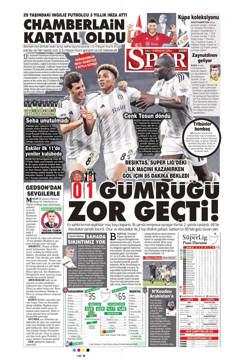 "Aslan'ın tur günü" | 15 Ağustos 2023 spor manşetleri - 11