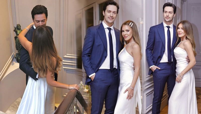 Feyyaz Şerifoğlu ile Merve Dinçkol'un nişan töreninden yeni kareler