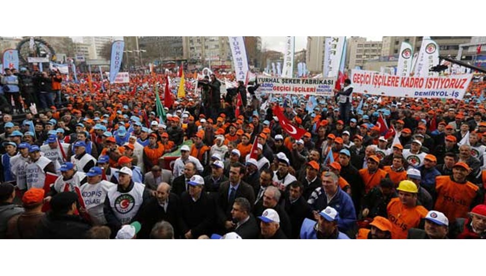 Türk-İş'ten Ankara'da miting