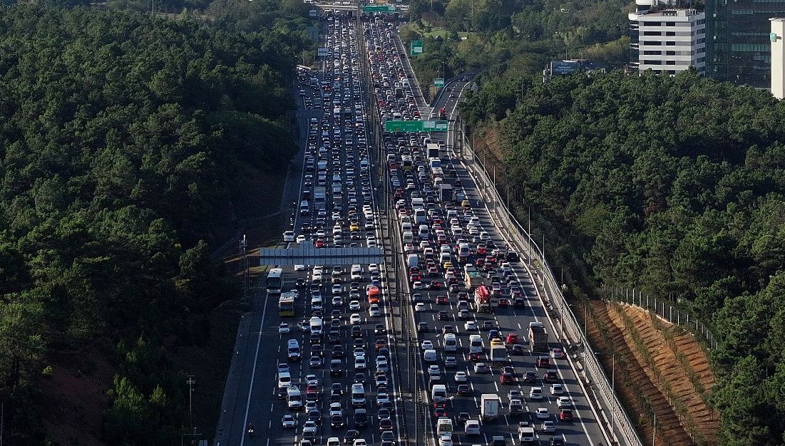 İstanbul'da yoğun trafik