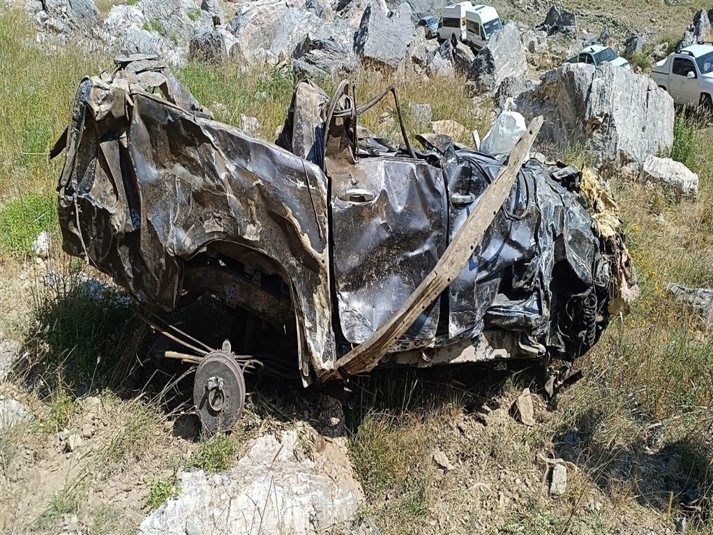 Kaza yapan arabanın son hali