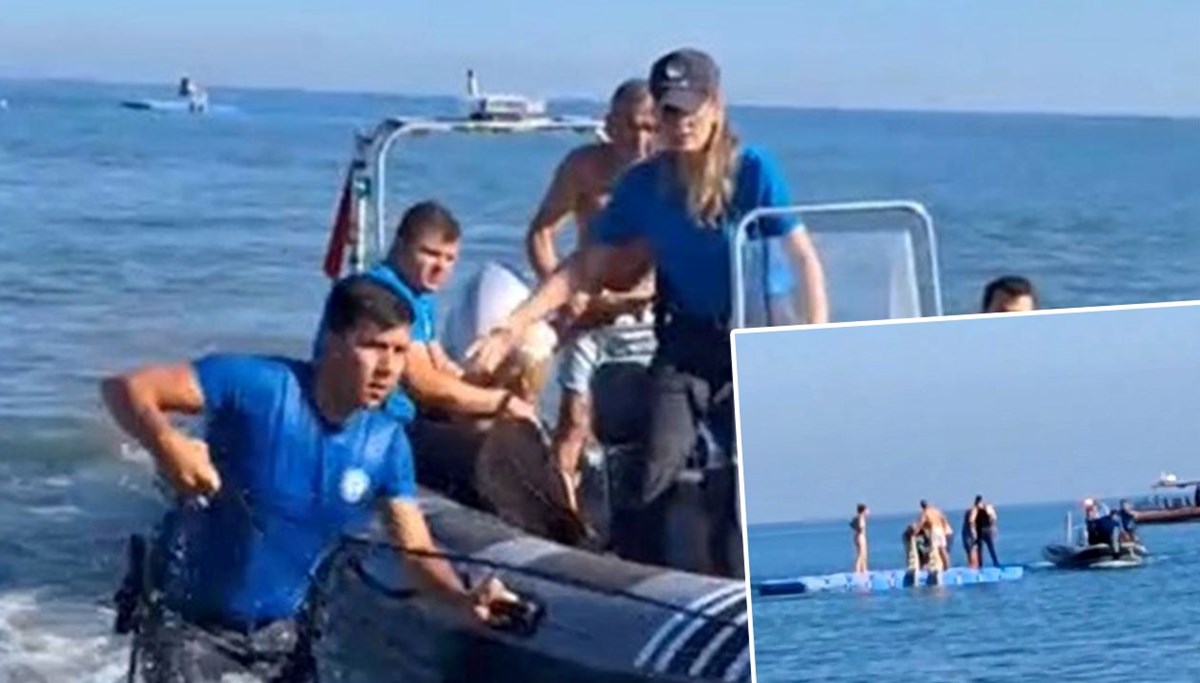 Denizde panik anları: Yüzerken beyin kanaması geçirdi