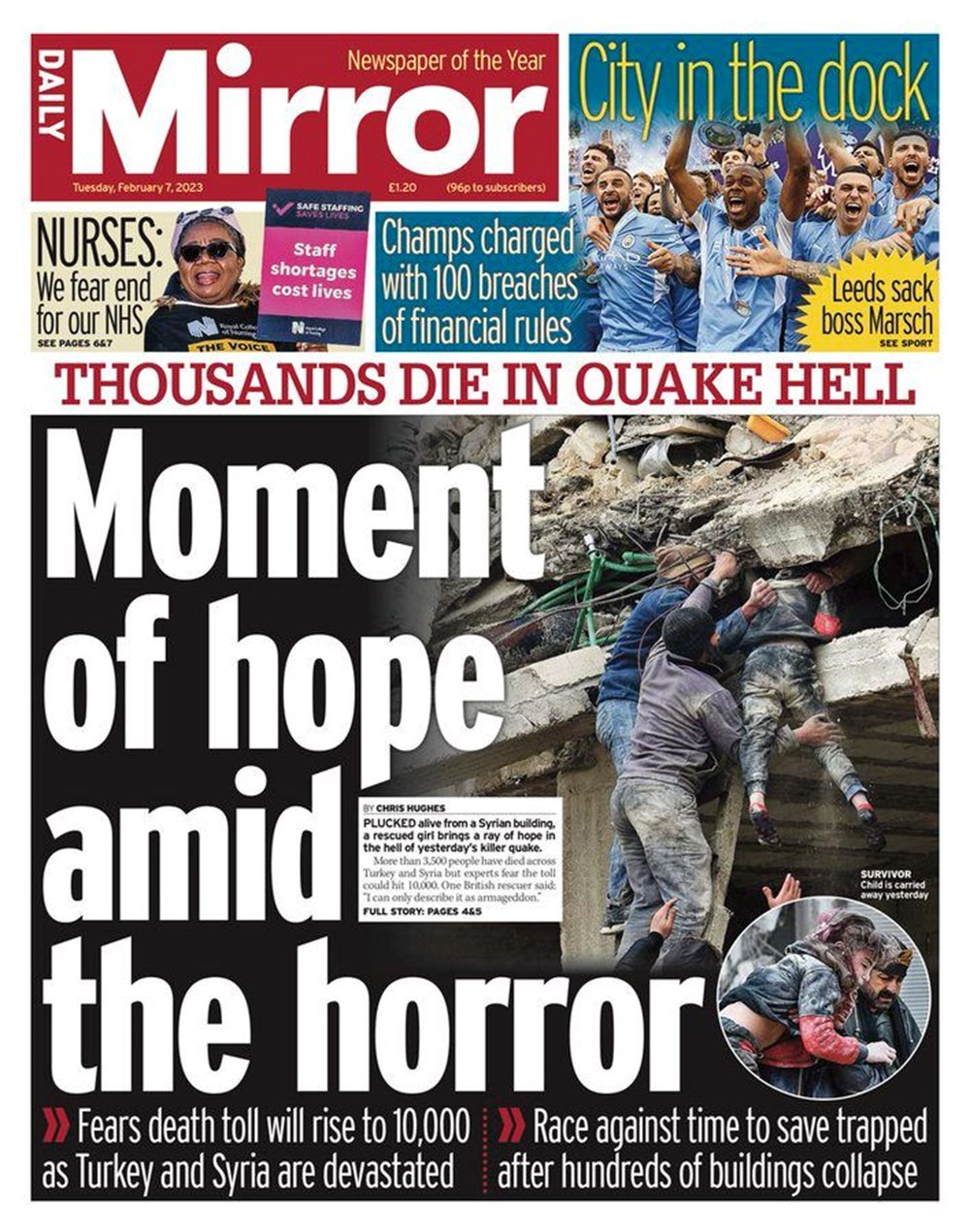 Kahramanmaraş merkezli depremler dünya manşetlerinde: Yüzyılın en güçlü depremi - 6