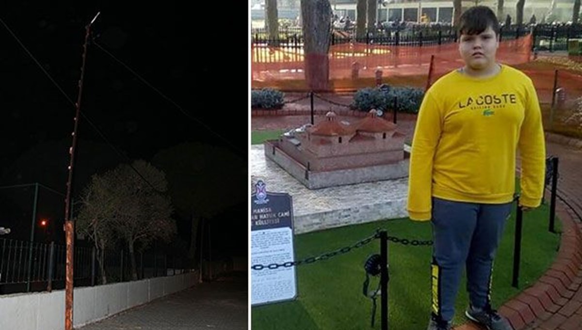 Okul bahçesi önünde akıma kapılarak öldü