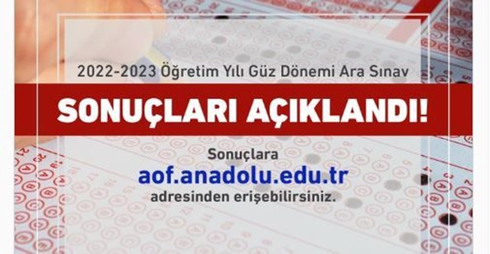 "AÖF sınav sonuçları açıklandı" duyurusu geldi: (Ara sınav sonuçları nasıl öğrenilir, AÖF ders geçme notu kaç?) - 1