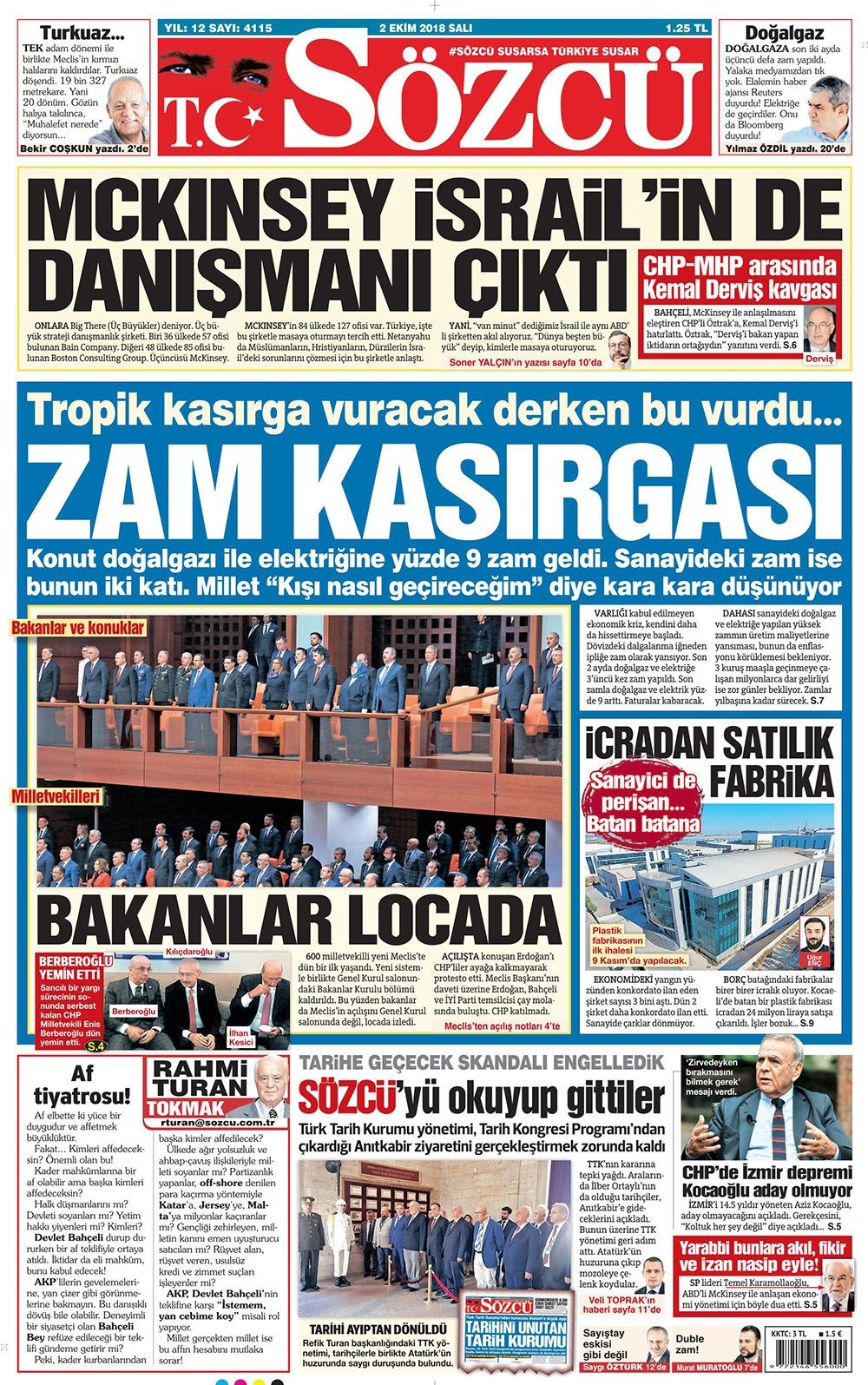 Günün gazete manşetleri - 2 Ekim 2018 - Son Dakika Türkiye Haberleri ...