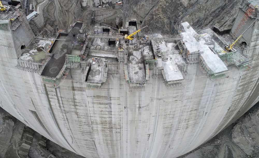Yusufeli Barajı'nda dökülen 4 milyon metreküp betonla rekor kırıldı - 5