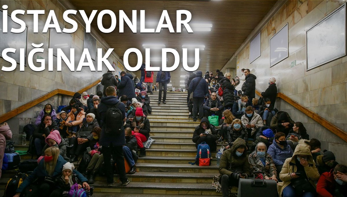 Ukrayna'da halk metro istasyonlarına sığındı