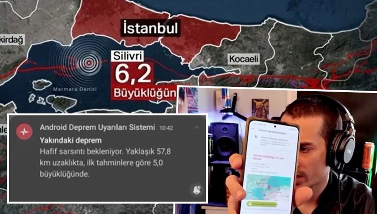 Deprem öncesi telefonlara mesaj geldi