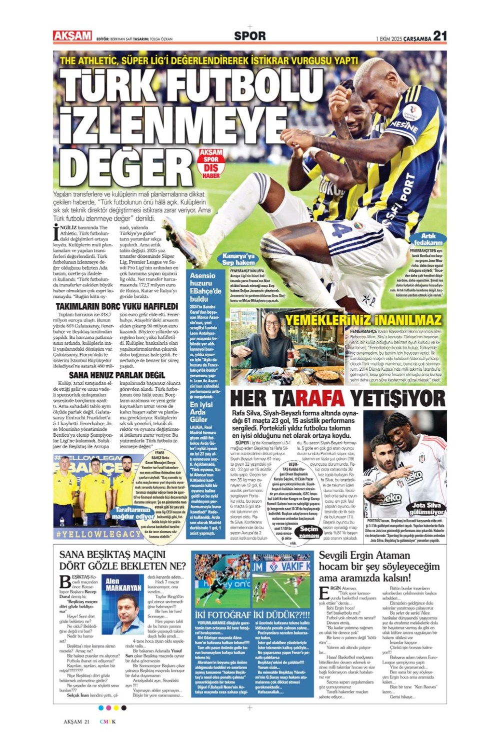 "Adı Aslan, işi destan" (1 Ekim 2025 spor manşetleri) - 5